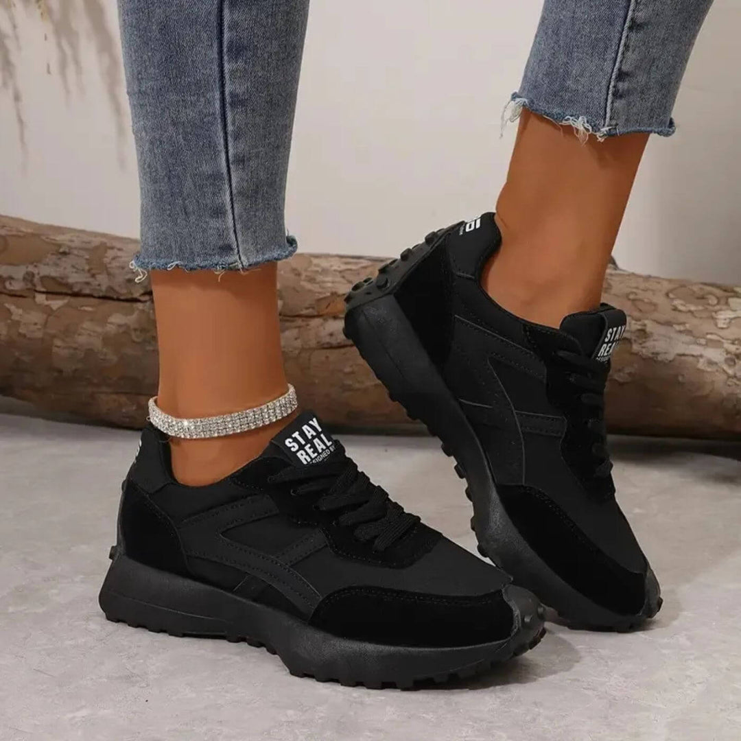 Women's Sneakers Shoes in Black / Beige - View 2 | Bellmere