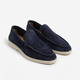 Men's slip-on loafers with stitched toe detail and contrast soles