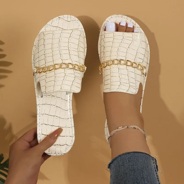 Tansy | Women's Sophia Croc Skin Sandals