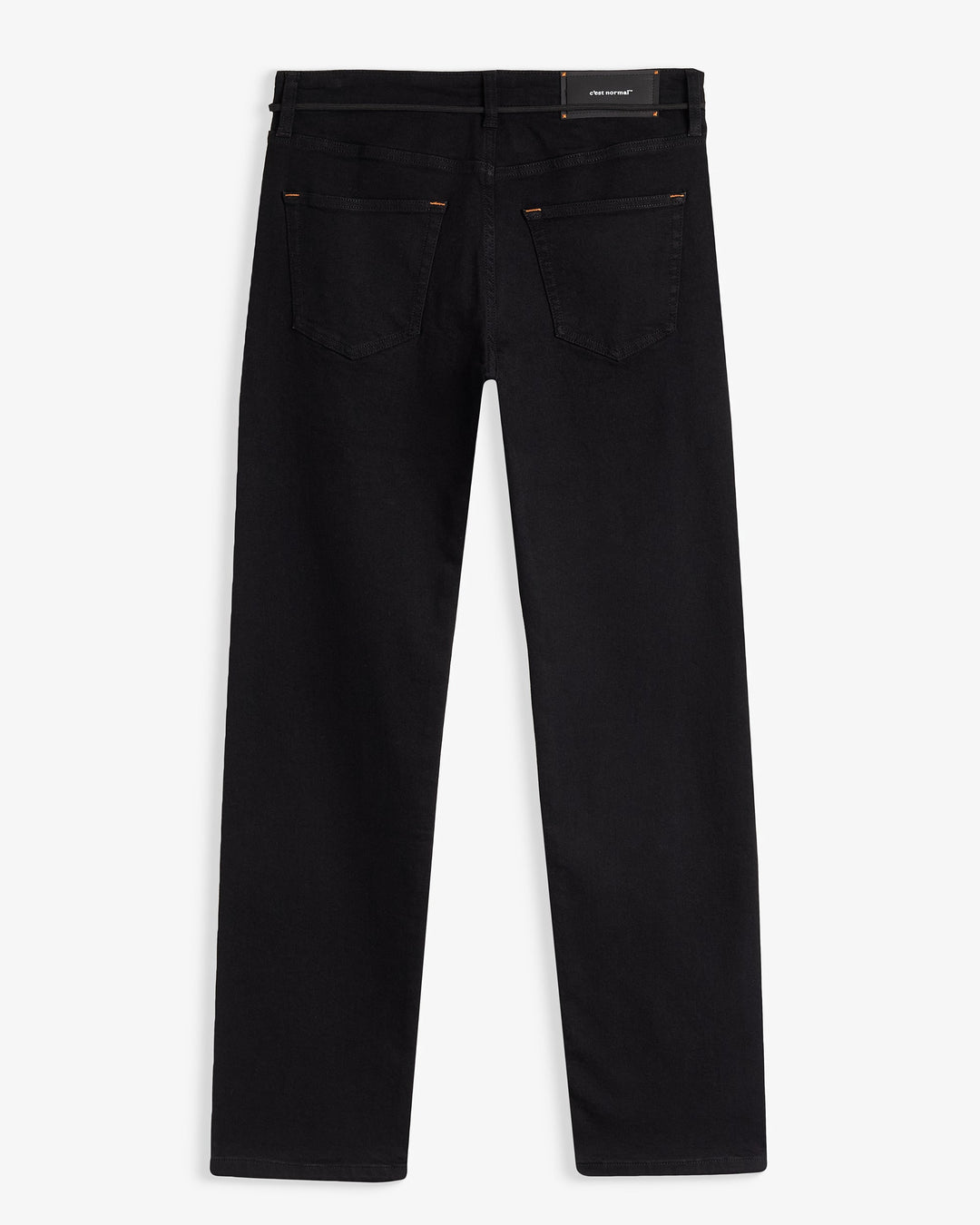 Black straight-fit jeans with five-pocket design