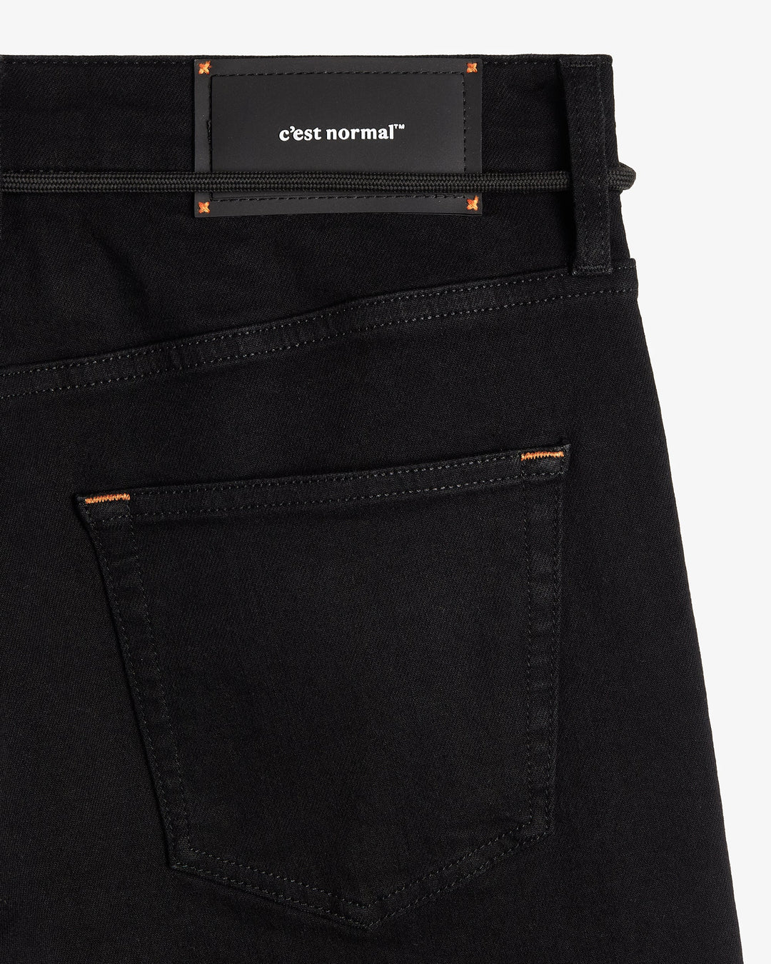Black straight-fit jeans with five-pocket design