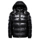 Men's hooded quilted puffer jacket with zip pockets