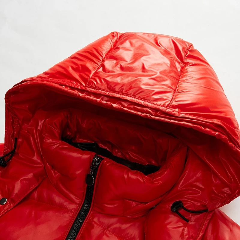 Men's hooded quilted puffer jacket with zip pockets