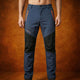 Men's tapered utility trousers with zip pockets and contrasting knee panels