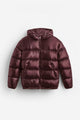 Unisex hooded quilted puffer jacket with zip front