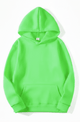 Women's plain hooded sweatshirt with long sleeves and kangaroo pocket