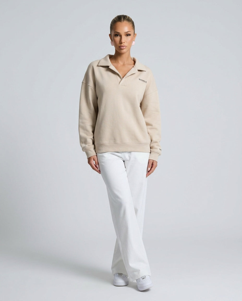 Women's oversized long-sleeve hooded lounge hoodie with ribbed cuffs and hem