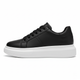 Low-top platform sneakers with lace-up closure and panel detailing