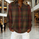 Women's multicoloured checked button-front cardigan