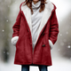 Women's hooded jacket with contrasting lining and toggle front