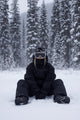 Unisex hooded ski jacket with front zippers