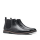 Chelsea ankle boots with elastic side panels, almond toes and low heels