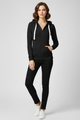 Women's hooded zip hoodie with drawstrings and kangaroo pockets