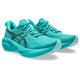 Road running shoes with lace-up front contrast panels and raised sole