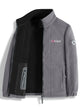 Full-zip fleece jacket with high collar, zipped pockets and elastic cuffs