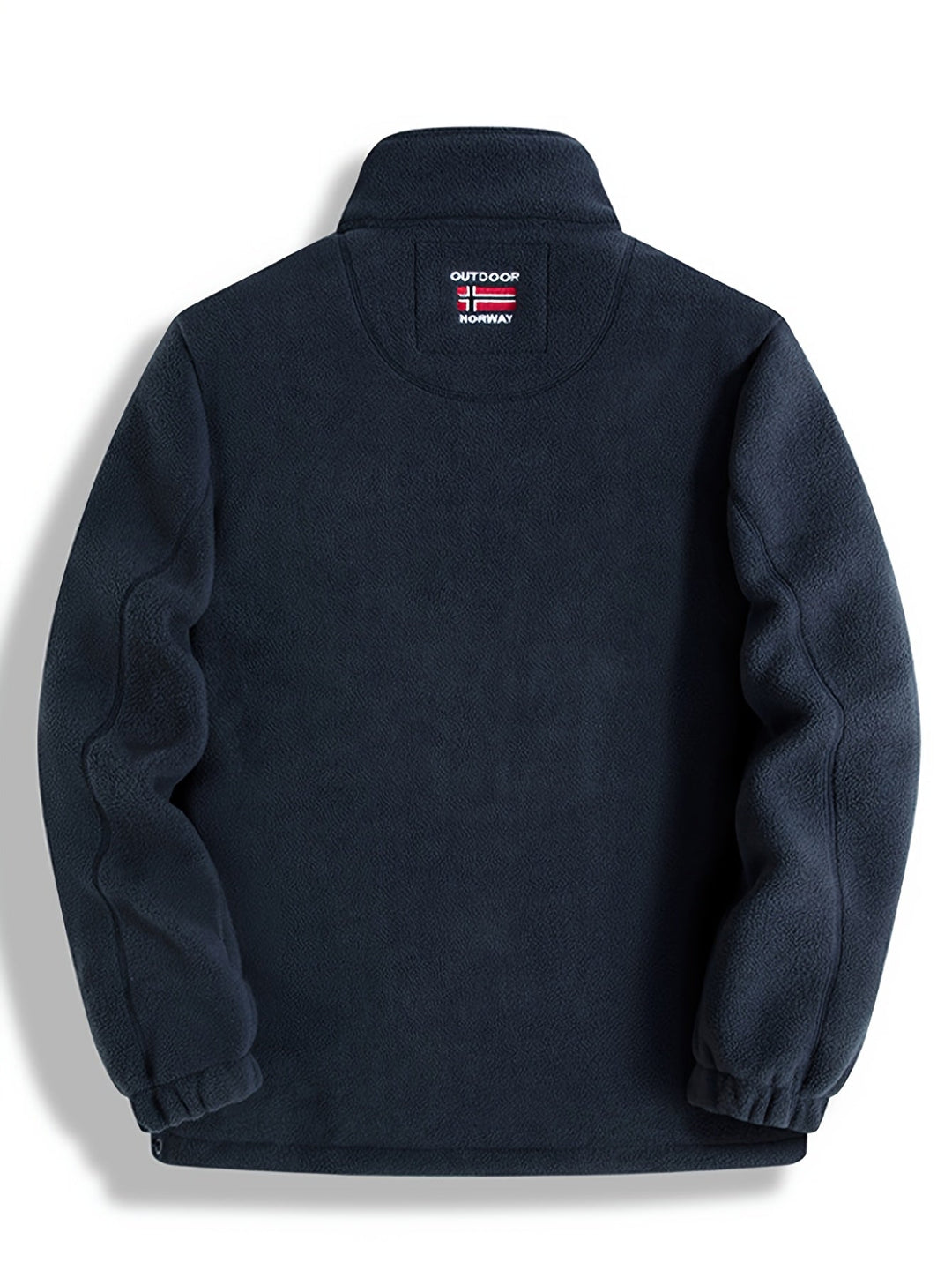 Full-zip fleece jacket with high collar, zipped pockets and elastic cuffs