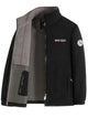 Full-zip fleece jacket with high collar, zipped pockets and elastic cuffs