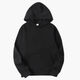 Plain hooded sweatshirt with long sleeves and kangaroo pocket