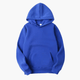 Plain hooded sweatshirt with long sleeves and kangaroo pocket
