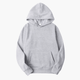 Plain hooded sweatshirt with long sleeves and kangaroo pocket