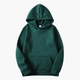 Plain hooded sweatshirt with long sleeves and kangaroo pocket