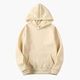 Plain hooded sweatshirt with long sleeves and kangaroo pocket