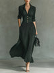 Women's Fitted Waist Dress in Black | Bellmere