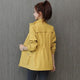 Women's lightweight trench jacket with stand collar and flap pockets