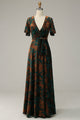 Women's dark green burnout velvet midi dress