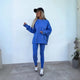 Women's long-sleeve sweatshirt and leggings set with crew neck