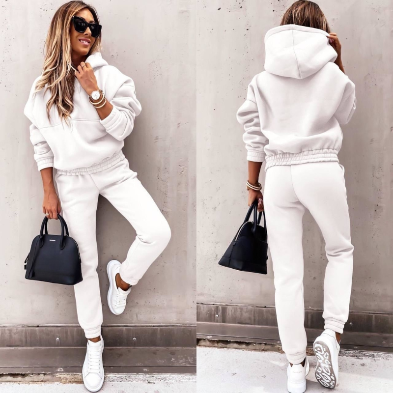Women's hoodie and high waist tracksuit set