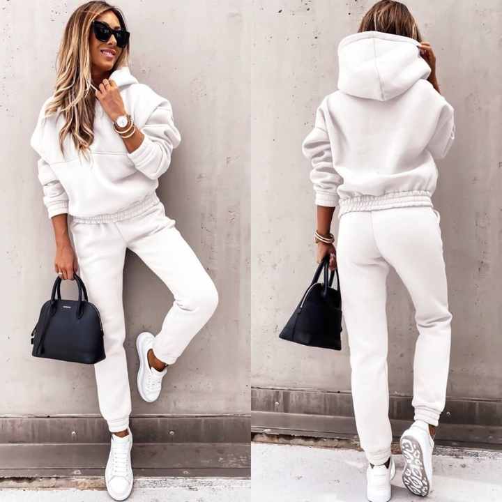 Women's hoodie and high waist tracksuit set