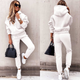 Women's hoodie and high waist tracksuit set