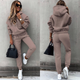 Women's hoodie and high waist tracksuit set