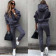 Women's hoodie and high waist tracksuit set