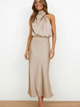 Halter Evening Dress Dresses in Light Green - View 4 | Bellmere
