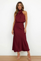 Halter Evening Dress Dresses in Light Green - View 17 | Bellmere