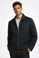 Men's zip front jacket with point collar and angled welt pockets