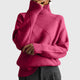 Women's geometric panel turtleneck jumper with long sleeves