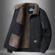 Sherpa-lined bomber jacket with sleeve utility pocket