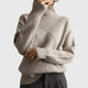 Women's geometric panel turtleneck jumper with long sleeves