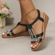 Karima | Women's Wedge Sandals Shimmer, shine, and step into something special
