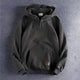 Men's hooded half-zip hoodie with long sleeves and kangaroo pocket