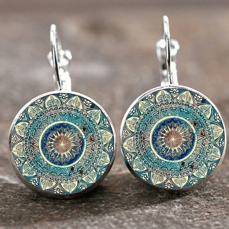 Vintage Rounded Mandala Earrings | Bellmere