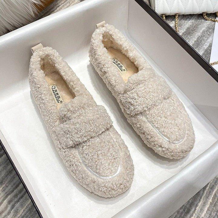 Women's Ultra-Cozy Moccasin Slippers Shoes in Cream - View 2 | Bellmere