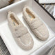 Women's Ultra-Cozy Moccasin Slippers Shoes in Cream - View 2 | Bellmere