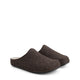 Unisex brown closed-toe house slippers with flat soles