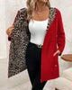 Women's Reversible Leopard Print Coat in Red | Bellmere