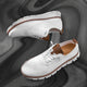 Men's low-top knit lace-up sneakers with round toes and segmented soles