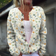 Women's long sleeve vest with textured 3D print